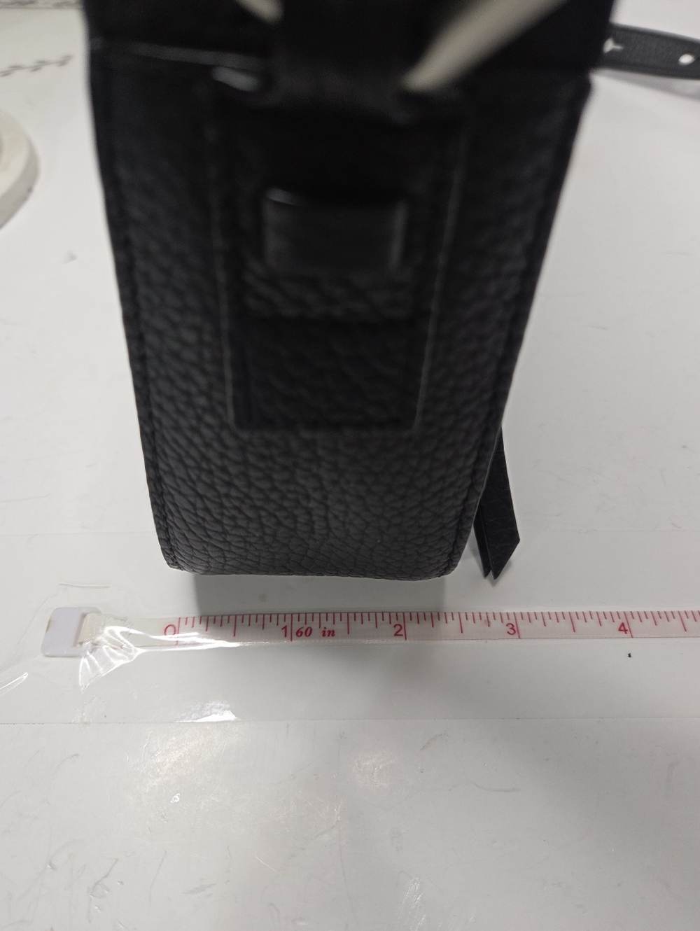 ALLSAINTS captain Black Pebbled Leather Crossbody Bag EUC minimalist classic - Picture 11 of 13